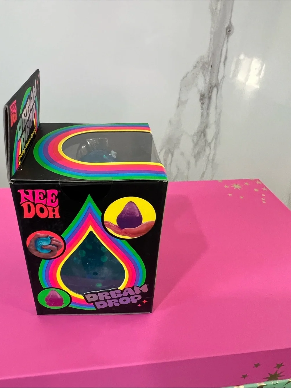 Needoh Sealed package - Dream Drop Teal Squeeze Stress Ball